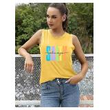 Salty Always Tank Top Women Beach Tanks Hawaiian Sleveless Vest Tops Summer Graphic Tanks Vacation Tops Workout XL