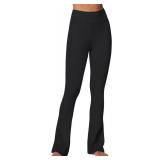 High Waist Flare Leggings for Women Tummy Control Bootcut Mini Flared Yoga Pants for Workout Gym Casual. Size Large