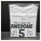 YOUNGER STAR Children Gray Young Wild Three Birthday Four Ever Wild Brother Twin Letter Print T-Shirts 3T 4T