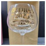 Retirement Gifts for Women - Retired 2025 Wine Glass For Grandma, Boss - Retired 2025 Not My Problem Anymore - Retirement Glasses for Her Women - Leaving, Farewell, Goodbye Gifts For Coworkers