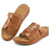 Dressy Womens Sandals Comfortable: Adjustable Slip On sandals for women - Casual Walking Summer Platform Slide. Size 11.5