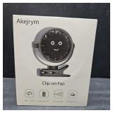 Clip on Fan for Bed, Portable Fan for Travel, 360  Rotate Battery Operated Personal Fan, Digital display, stroller fan with 5 Speeds, For Home Office Stroller Camping - Black