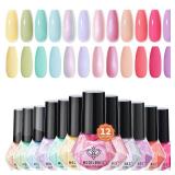 modelones Nail Polish Set, 12 Colors Spring Summer Blue Green Pink Nude Yellow Purple Pastel Quick Dry Mini Starter Kit Long Lasting Art DIY Manicure Set at Home for Women Girls