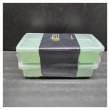 GORILLA GRIP Slow Melting Large Silicone Ice Cube Tray for Freezer, 2 Pack, Easy to Push 8 Giant Square Cubes, Use for Cocktails, Iced Coffee, Water Bottle, Frozen Puree, Kitchen Bar Essentials, Mint