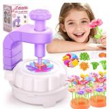 windpaint Fabric Flower Bouquets Toys, Christmas Gifts DIY Craft Kits Toys for Kids, Arts & Crafts for Girls 3 4 5 6 7 8 9 10 Years Old Toddler, Educational Learning Preschool Birthday Gifts(Purple)