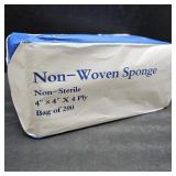 200 Bag of non-woven, non-sterile sponges.