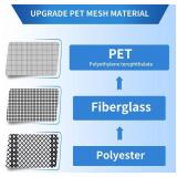 Upgraded PET Mesh Magnetic Screen Door Stronger Than Fiberglass and Polyester,Hands Free,Keep Bugs Out,Pet & Kid Friendly,Suitable for Sliding Doors,Patio and French Doors-72' X 80'