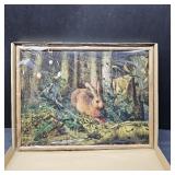 Vintage Rabbit Wall Arts - Spring Easter Bunny Poster Print - Modern Farmhouse Easter Egg Decoration for Bedroom Living Room - Ornament Craft Gift for Women - Rustic French Country Decor - Cottagecore