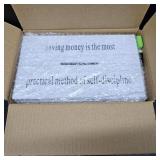 Piggy Bank for Kids and Adults, Wooden Money Saving Box for Cash, Unbreakable Piggy Bank for $10000 $5000 $3000 $1000 $800 $500 Target Money Saving Challenge.(Burly Wood)