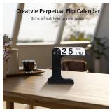 Desk Calendar Standing Flip, Creative Perpetual Flip Calendar, Durable PP Material Daily Desktop Calendar with Large Display, Simple Sleek Desk Accessories for Home Office Decor, Mustard Yellow