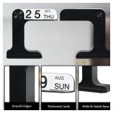 Desk Calendar Standing Flip, Creative Perpetual Flip Calendar, Durable PP Material Daily Desktop Calendar with Large Display, Simple Sleek Desk Accessories for Home Office Decor, Mustard Yellow