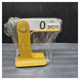 Desk Calendar Standing Flip, Creative Perpetual Flip Calendar, Durable PP Material Daily Desktop Calendar with Large Display, Simple Sleek Desk Accessories for Home Office Decor, Mustard Yellow