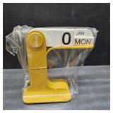 Desk Calendar Standing Flip, Creative Perpetual Flip Calendar, Durable PP Material Daily Desktop Calendar with Large Display, Simple Sleek Desk Accessories for Home Office Decor, Mustard Yellow