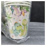 168Pcs Watercolor Dinosaur Decorations - Dinosaur Theme Birthday Party Supplies Includes Plates Cups Napkins Cutlery Tableware for Boys Baby Shower | Serves 24