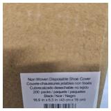 GORILLA GUARD Shoe Covers Disposable, Pack of 200 (100 Pairs) Ankle Booties, Tear and Dust Resistant Accessories for Work, Heavy Duty Safety Boot Cover for Indoors and Outdoors, Secure Fit Black