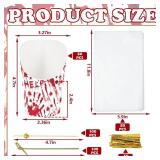 FYSUIMU 50Pcs Halloween Charcuterie Paper Cups with Sticks Bags Twist Ties 14oz Bloody Handprint Disposable Appetizer Cups French Fry Holder for Party Supplies