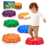 Stepping Stones for Kids - 6Pcs Non-Slip Balance Stepping Stones, Promote Toddler Gross Motor Skills & Coordination, Obstacle Course Toys for Indoor & Outdoor Play, Ideal Gifts for Toddlers