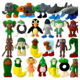 Tralalero Tralala Action Figure, Meme Shark Figures Toys, Collectible Animals Figurine Doll Gifts for Fans (24PCS)