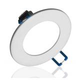 Nicor Lighting DLE3 White 340-Lumen Soft White Round Dimmable LED Canless Damp Rated Recessed Downlight