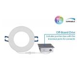 Nicor Lighting DLE3 White 340-Lumen Soft White Round Dimmable LED Canless Damp Rated Recessed Downlight