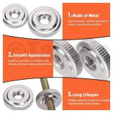 Tanstic 46Pcs Round Knurled Thumb Nuts Conector Lock Adjusting Nuts M3 M4 M5 M6 M8 M10 Female Threaded Thin Type with Nickel Plated