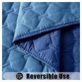 Smiry Waterproof Dog Bed Cover Blanket, Soft Reversible Pet Blanket, Washable Leakproof Cats Dogs Couch Cover for Sofa, Couch, Furniture (30x70 Inch, Navy/Blue)