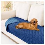 Smiry Waterproof Dog Bed Cover Blanket, Soft Reversible Pet Blanket, Washable Leakproof Cats Dogs Couch Cover for Sofa, Couch, Furniture (30x70 Inch, Navy/Blue)