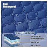 Smiry Waterproof Dog Bed Cover Blanket, Soft Reversible Pet Blanket, Washable Leakproof Cats Dogs Couch Cover for Sofa, Couch, Furniture (30x70 Inch, Navy/Blue)