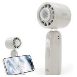 Portable Handheld Turbo Fan, Powerful High Speed Cooling Ice Fan, 4500mAh Rechargeable Handheld Fans, 1-100 Stepless Speed Adjustment, LED Display, Personal Fans for Travel, Outdoor, Office, Makeup