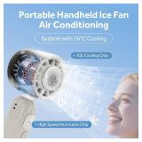 Portable Handheld Turbo Fan, Powerful High Speed Cooling Ice Fan, 4500mAh Rechargeable Handheld Fans, 1-100 Stepless Speed Adjustment, LED Display, Personal Fans for Travel, Outdoor, Office, Makeup