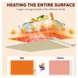 Food Warming Mat WochiTV Electric Warming Tray with 6 Level Temperature Control and 6 Hours Timer Extra Large Food Warmer Perfect for Parties Gatherings Buffet (Beige)