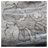 Smiry Floral Area Rug, 5x7 Feet Vintage Print Pattern, Machine Washable Non-Slip Floor Carpet, Low Pile Throw Rugs for Living Room, Bedroom, Dining Room, Laundry Indoor Home Decor, Beige