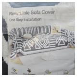 OstepDecor Boho Couch Cover, Dark Grey Sofa Covers Washable, Sectional Couch Covers for Sofa L Shape, Chenille Sofa Blanket Cover, Non-Slip Sofa Slipcovers for Dogs, Pets, 59' x 71'