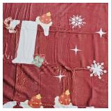 Christmas Throw Blanket, Christmas Decorations Blankets and Throws, Fuzzy Cozy Soft Warm Fleece 50X50