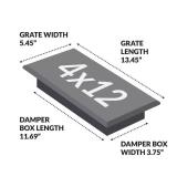 4 in. x 12 in. Aluminum Floor Register