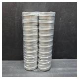 20 Pcs 2 Ounce Aluminum Tin Jar, 60 ML Refillable Tin Container, with Screw Lid, for Storing Spices, Candies, Candles, Silver