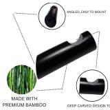 Eternal Nature Bamboo Wood Wall Hooks 6 Pack - Handmade Rustic Wall Hooks for Hanging - Heavy Duty Wooden Wall Hooks- Decorative Wall Hooks Hanger Peg Set for Hanging Coat Hat Cap Bag Backpack