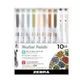 Zebra Pen Mildliner Double-Ended Creative Highlighter Set, Neutral Palette 10-Pack