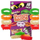 Halloween Gummy Candy Bands Trick or Treat Pass Out Treats, 18 Pack, Individually Wrapped, Assorted Flavors March 3, 2027