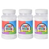 The Dreidel Company Craft Sand Art for Kids, Sand Play DIY Drawing, Messy Play, Sensory, Sand Decorations, 22 Oz, Red (3-Pack) (White, 3-Pack)