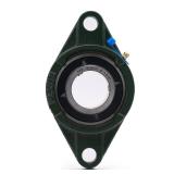 XIKE 2 Pcs UCFL208-25 Bore 1-9/16' Pillow Block Flange Mounted Ball Bearings, Solid Cast Iron Base and Self Aligning Chrome Steel Sealed Bearings.