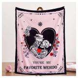 Janzza Romantic Love Blanket - Light Pink Throw Blanket for Men Women Girlfriend Boyfriend Couple, I Love You Gift for Him/Her Wedding, Engagement, Birthday, Valentine s Day 50'x 60'