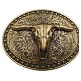 Xwest Longhorn Texas Cowboy Belt Buckle
