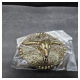 Xwest Longhorn Texas Cowboy Belt Buckle
