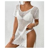 Bsubseach Bathing Suit Cover Up for Women Hollow Out Crochet Coverups Beach Dress Vacation Outfits XL