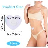 50Pcs Castor Oil Wrap for Belly Button, Heart Self-Adhesive Castor Oil Belly Patches Wrap Breathable Non-Woven Castors Oils Patches Cover Highly Absorbent No Wash