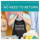 LimeSky Proud Son In Law Of A Freaking Awesome Mother In Law - mother in law Mom Dad Aprons Black Apron - 1Size fits all Men Women T-Shirt