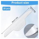 20PCS Sweat Pads Self-Adhesive Disposable Sweat Pads Stains Protector Bands Invisible Collar Neck Liner Pad Feel Fresh & Dry All Day Men Women(11.42   2.68 Inches, White)