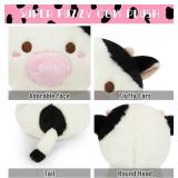 Bekrgwiy Cow Stuffed Animal,8 in Cow Plush Pillow,Kawaii Doll Toys for Kids,Stuffed Plushie Stuff,Gift for Boys and Girls Birthday Halloween Christmas