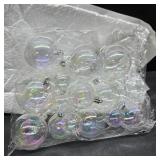 18 PCS Iridescent Ornaments Balls 4 Size Clear Plastic Christmas Ornament Christmas Clear Balls Halloween Decor for DIY Craft Baubles Pot Cauldron,Witch Brew Pot,Halloween Decorations,Xmas Tree Decor